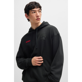 Visa Cash App RB мъжки суитшърт с качулка Hugo small logo black F1 team 2024