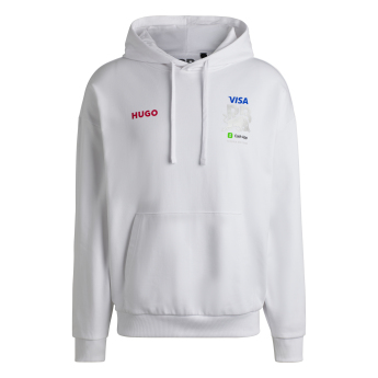 Visa Cash App RB мъжки суитшърт с качулка Hugo Bulls white F1 Team 2024