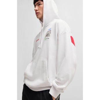 Visa Cash App RB мъжки суитшърт с качулка Hugo Bulls white F1 Team 2024