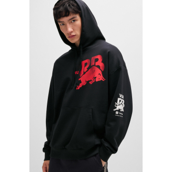 Visa Cash App RB мъжки суитшърт с качулка Hugo oversize small logo black F1 Team 2024