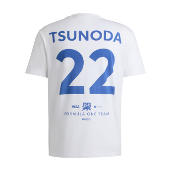 Visa Cash App RB мъжка тениска Yuki Tsunoda white F1 Team 2024