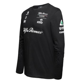Alfa Romeo Racing мъжка тениска с дълъг ръкав official AR black F1 Team 2023
