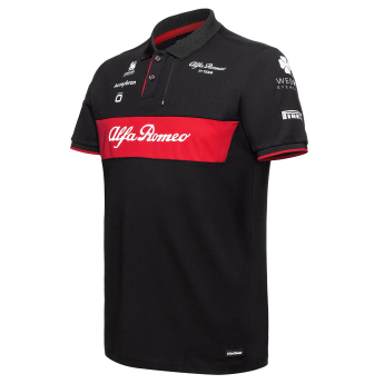 Alfa Romeo Racing мъжка поло тениска official black uno F1 Team 2023