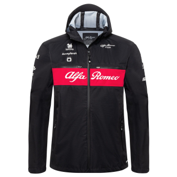 Alfa Romeo Racing мъжко яке с качулка Rain official black F1 Team 2023