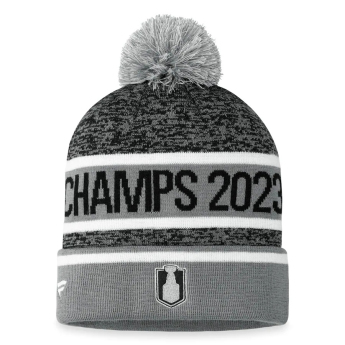 Vegas Golden Knights зимна шапка 2023 Stanley Cup Champions Cuffed Knit Hat with Pom grey