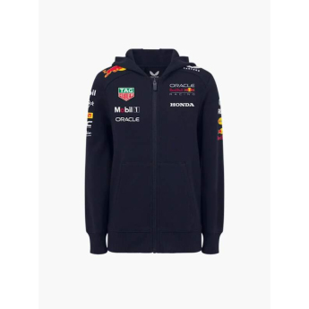 Red Bull Racing детски суитшърт с качулка official Teamline Replica zip navy F1 Team 2025