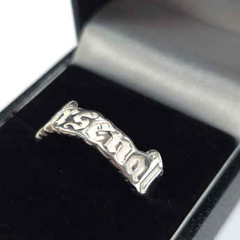 Arsenal FC пръстен Sterling Silver Text Ring - U