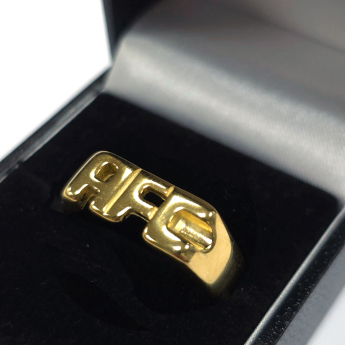 Arsenal FC пръстен 18ct Gold Plated on Silver AFC Ring - T
