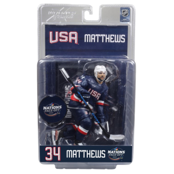 Отбори по хокей фигурка Auston Matthews #34  Face-Off Team USA 7” Figure SportsPicks
