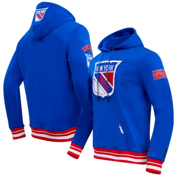 New York Rangers мъжки суитшърт с качулка Retro Classic Fleece blue