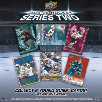 NHL кутии хокей карти NHL 2024-25 Upper Deck Series 2 Blaster Box