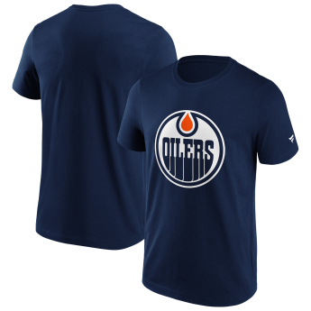 Edmonton Oilers мъжка тениска Primary Logo Graphic navy