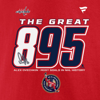 Washington Capitals мъжка тениска Alex Ovechkin #8 The GR8 Chase Scorer 895 red