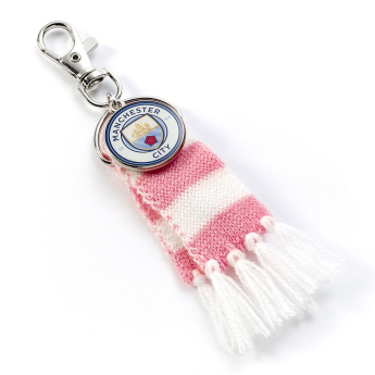 Manchester City висулка за чанта Pink Bar Scarf