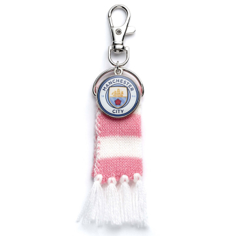 Manchester City висулка за чанта Pink Bar Scarf