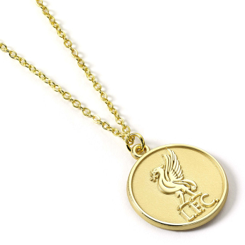 Liverpool FC висулка за врата Gold Finish Crest Necklace