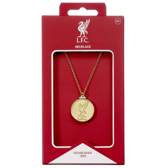 Liverpool FC висулка за врата Gold Finish Crest Necklace
