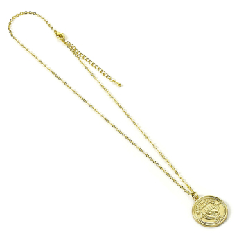 Manchester City висулка за врата Gold Finish Crest Necklace