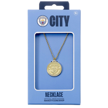 Manchester City висулка за врата Gold Finish Crest Necklace