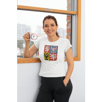 Отбори по хокей дамска тениска Czech Republic Martin Nečas #98 National Emblem 2025 White