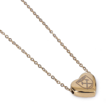West Ham United висулка за врата Gold Plated Heart Necklace