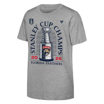 Florida Panthers детска тениска 2025 Stanley Cup Champions Locker Room gray