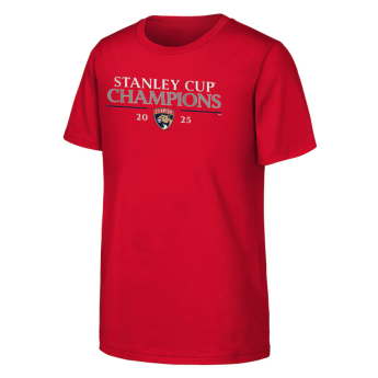 Florida Panthers детска тениска 2025 Stanley Cup Champions Signature Roster red