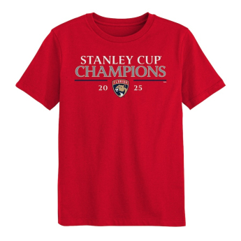 Florida Panthers детска тениска 2025 Stanley Cup Champions Signature Roster red