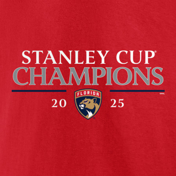 Florida Panthers мъжка тениска 2025 Stanley Cup Champions Signature Roster red