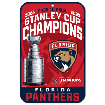 Florida Panthers табела за стена 2025 Stanley Cup Champions Indoor/Outdoor Styrene