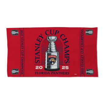 Florida Panthers кърпа 2025 Stanley Cup Champions Locker Room Double-Sided Celebration