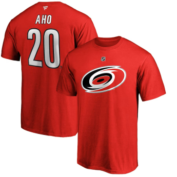 Carolina Hurricanes мъжка тениска Sebastian Aho #20 Name & Number red