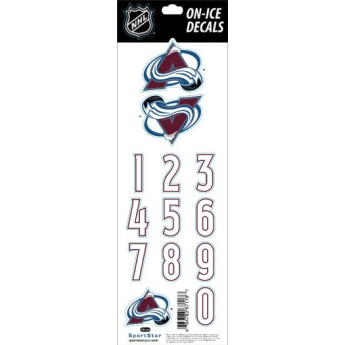 Colorado Avalanche стикери Decals Burgundy