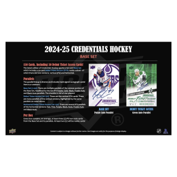NHL кутии хокей карти NHL 2024-2025 Upper Deck Credentials Hobby Box