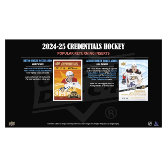 NHL кутии хокей карти NHL 2024-2025 Upper Deck Credentials Hobby Box