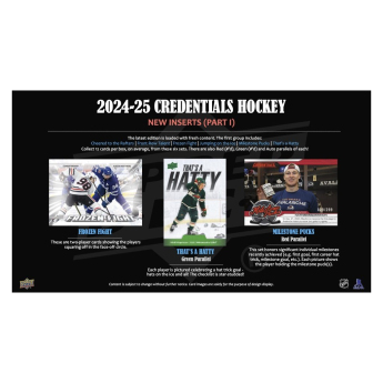 NHL кутии хокей карти NHL 2024-2025 Upper Deck Credentials Hobby Box