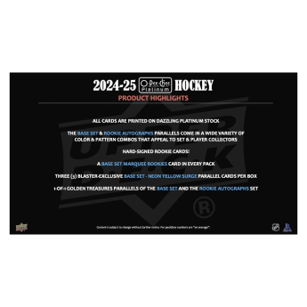 NHL кутии хокей карти NHL 2024-25 Upper Deck O-Pee-Chee Platinum Blaster Box