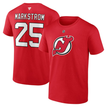 New Jersey Devils мъжка тениска Jacob Markstrom #25 New Jersey Devils Authentic Stack Name & Number red