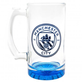 Manchester City стъклена чаша Stein Glass Tankard CC