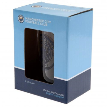 Manchester City стъклена чаша Stein Glass Tankard CC