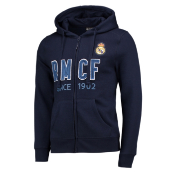 Real Madrid CF мъжки суитшърт с качулка zip Since 1902 No2 black