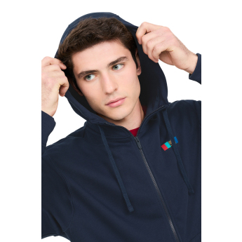 FC Barcelona мъжки суитшърт с качулка Club Zip obsidian