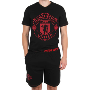 Manchester United мъжка пижама Short Crest black
