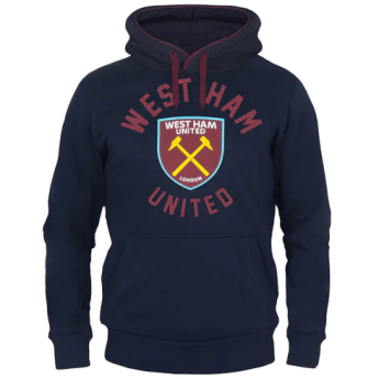 West Ham United мъжки суитшърт с качулка Graphic navy blue