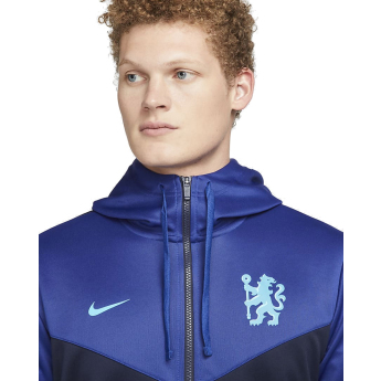Chelsea FC мъжки суитшърт с качулка Zip Repeat navy