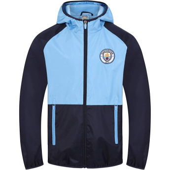 Manchester City мъжко яке с качулка Shower navy