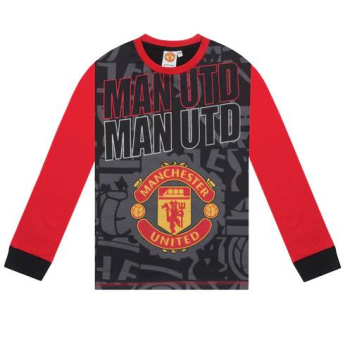 Manchester United детска пижама Long black