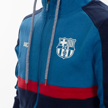 FC Barcelona детски суитшърт с качулка Zip Oceanic
