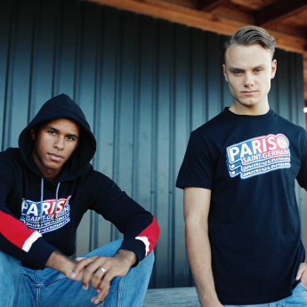 Paris Saint Germain мъжки суитшърт с качулка Repeat black