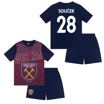 West Ham United детска пижама Text Souček